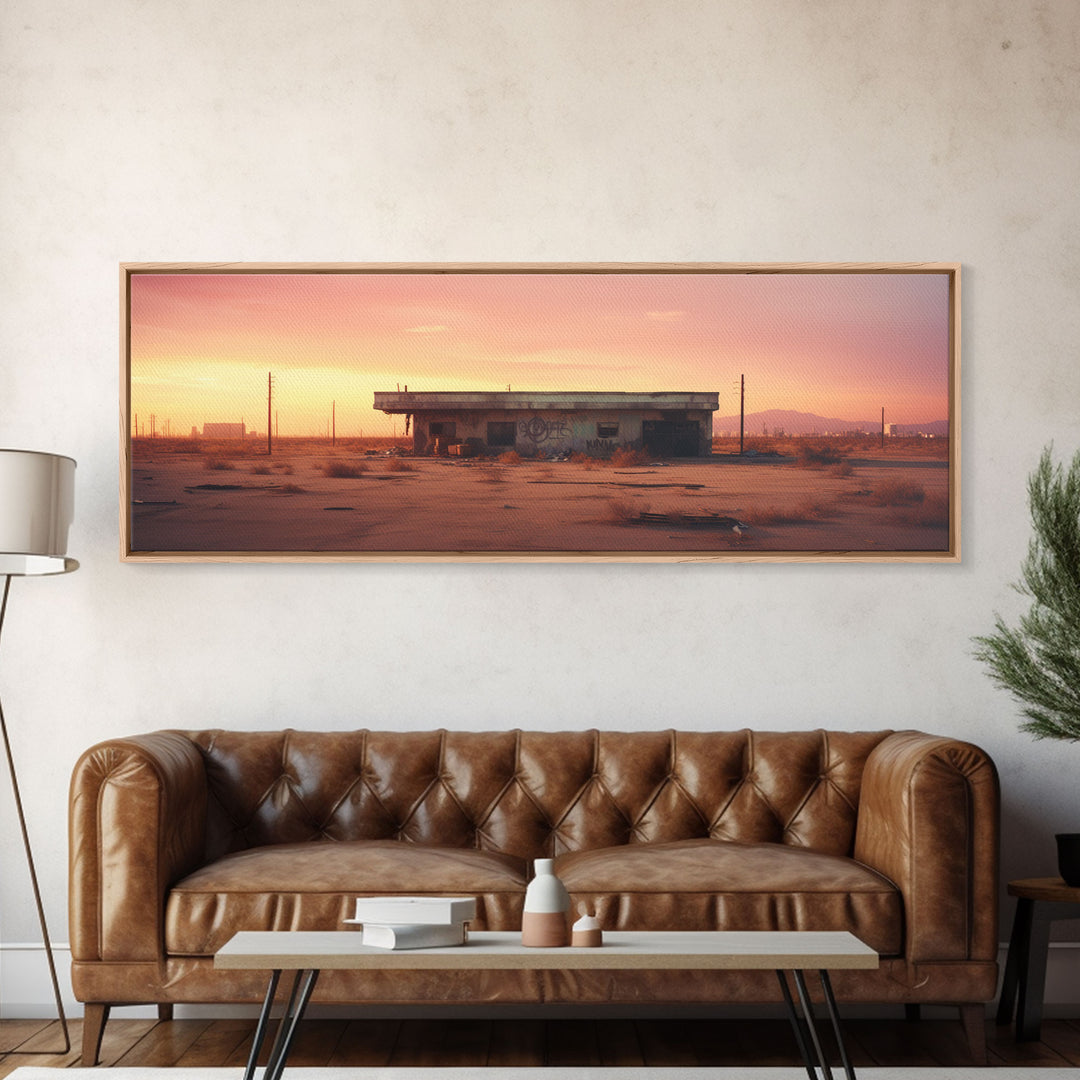 Urban Decay Graffiti Punk Wall Art, Street Art, Framed Canvas Print, Abandoned Diner, Limited Edition, High Quality Art, Game Room Art