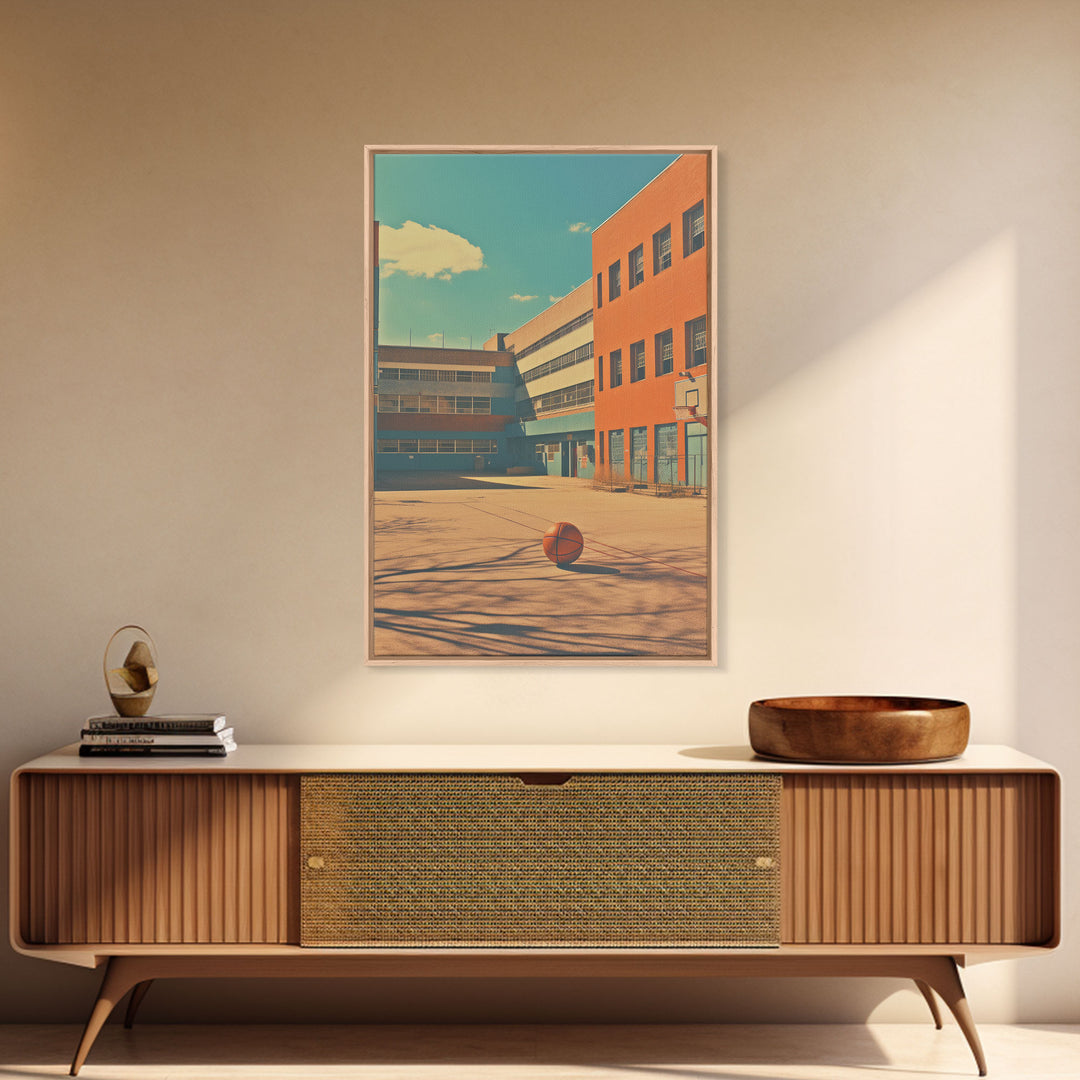 An Abandoned 1970s High School, Photography Print, Framed Canvas Print, Back To School, Liminal Art