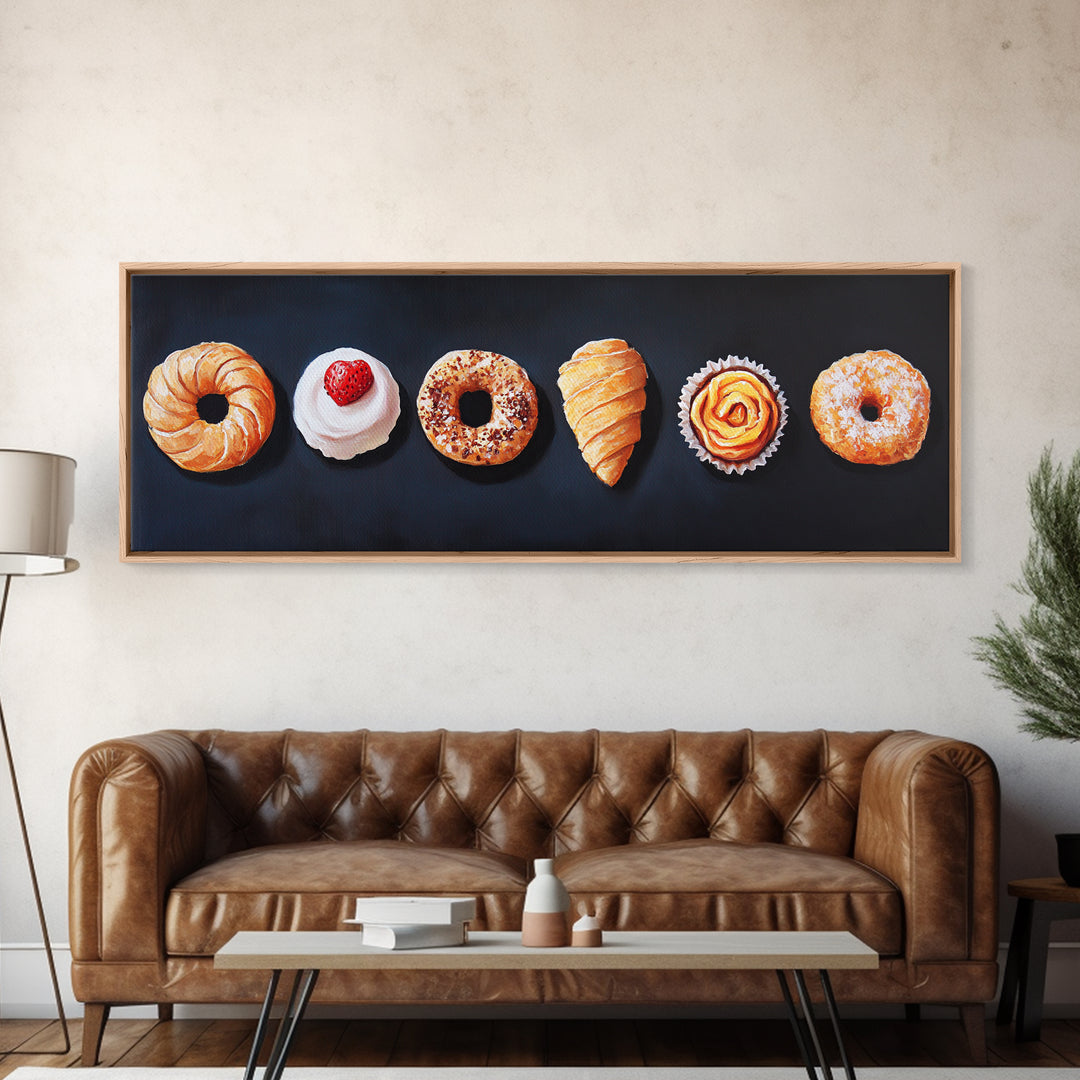 Pastries Painting Print, Bakery Wall Art, Art for Bakery, Food Painting, Kitchen Decor, Food Art, Food Paintings, Food Illustration