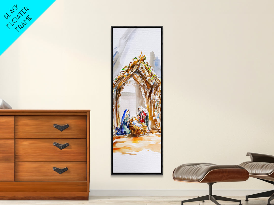 Phoenix Rising Art Firebird Canvas Print, Tall Skinny Art, Framed Option Available, Mythical Creature Wall Art, Unique Bedroom Decor