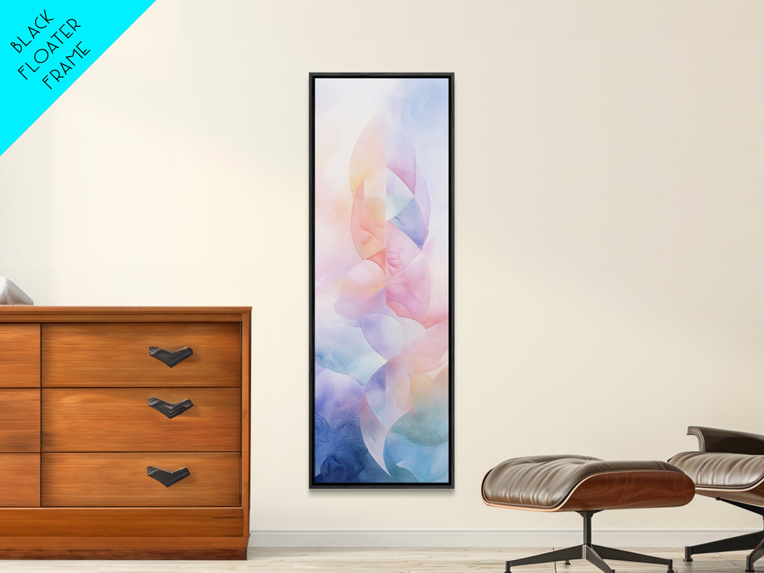 Pastel Abstract Canvas Print Featuring Light Pink Abstract Art, Geometric Wall Art, And Sage Green Accent Ideal Above Sofa