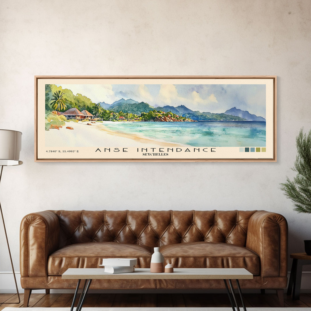Anse Intendance, Seychelles Watercolor Print, Vacation Gift, Seychelles Wall Art, Vacation Wall Art, Vacatation Memories, Beach Decor, Beach Or Lakehouse Art
