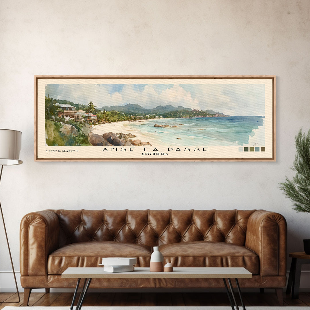 Anse La Passe, Seychelles Watercolor Print, Vacation Gift, Seychelles Wall Art, Beach Painting, Beach Decor, Beach Or Lakehouse Art