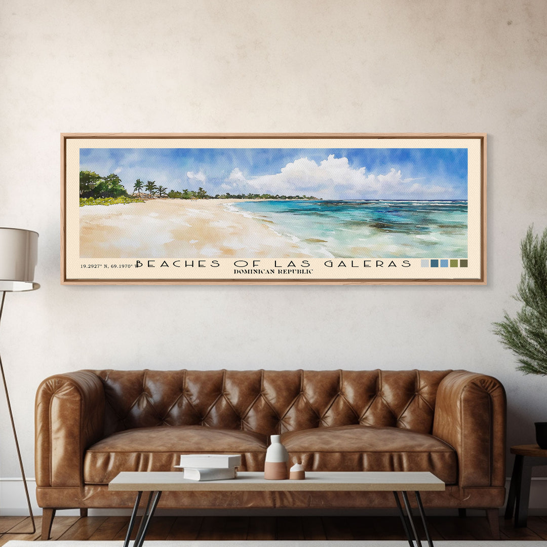 Beaches of Las Galeras, Dominican Republic Watercolor Print, Vacation Gift, Dominican Republic Wall Art, Beach Painting, Beach Decor, Beach Or Lakehouse Art