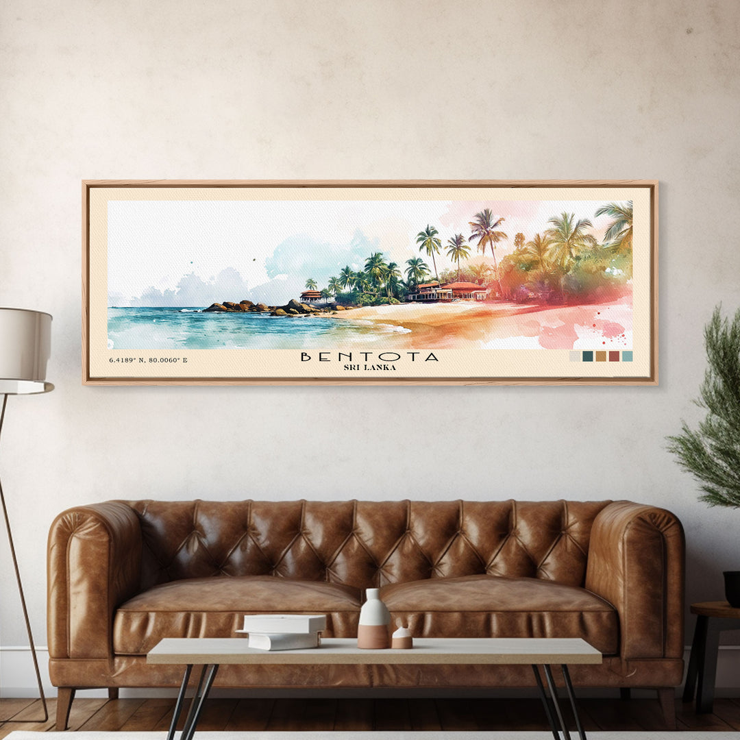Bentota, Sri Lanka Watercolor Print, Vacation Gift, Sri Lanka Wall Art, Beach Painting, Beach Decor, Beach Or Lakehouse Art