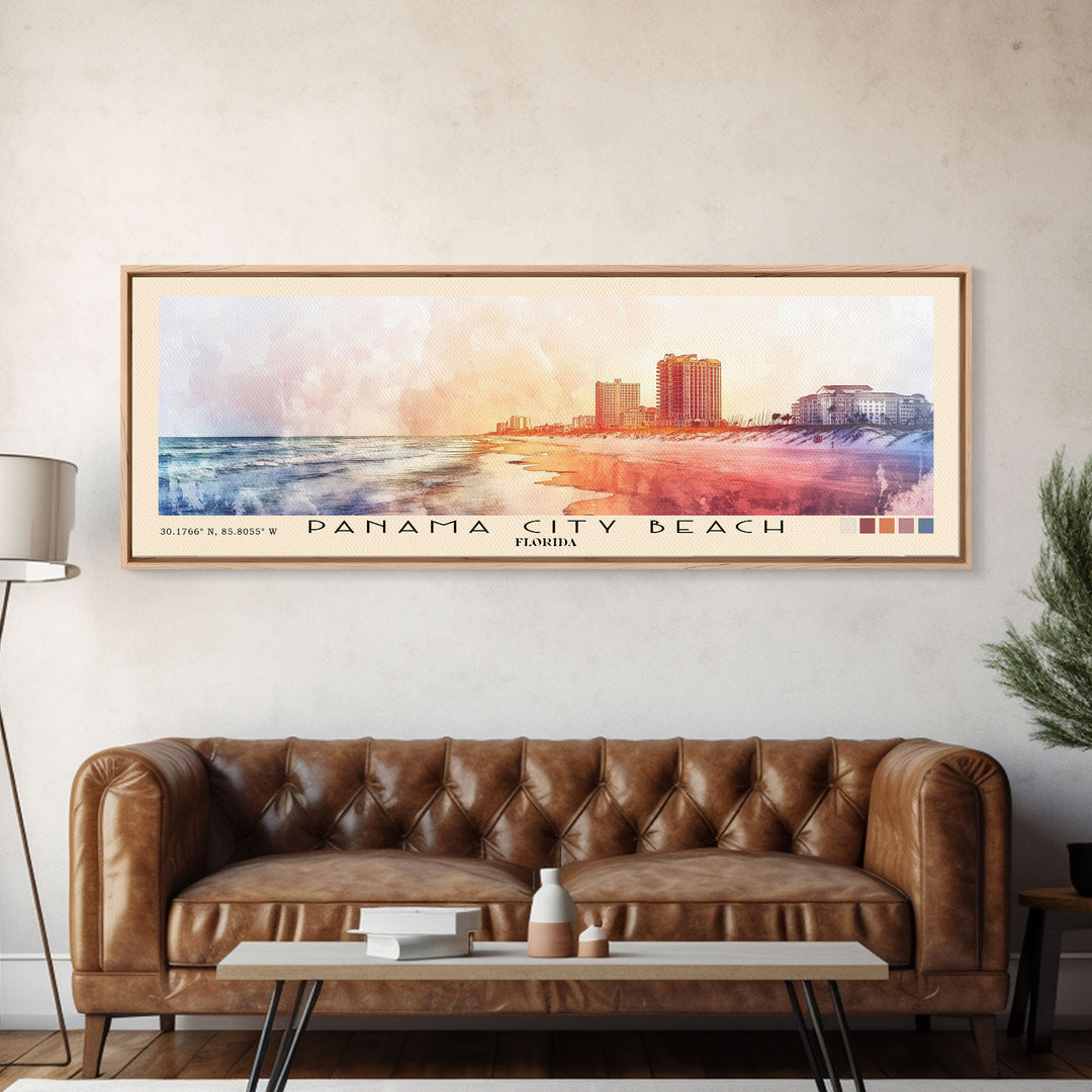 Panama City Beach, Florida Watercolor Print, Vacation Gift, Florida Wall Art, Vacation Wall Art, Vacatation Memories, Beach Decor, Beach Or Lakehouse Art