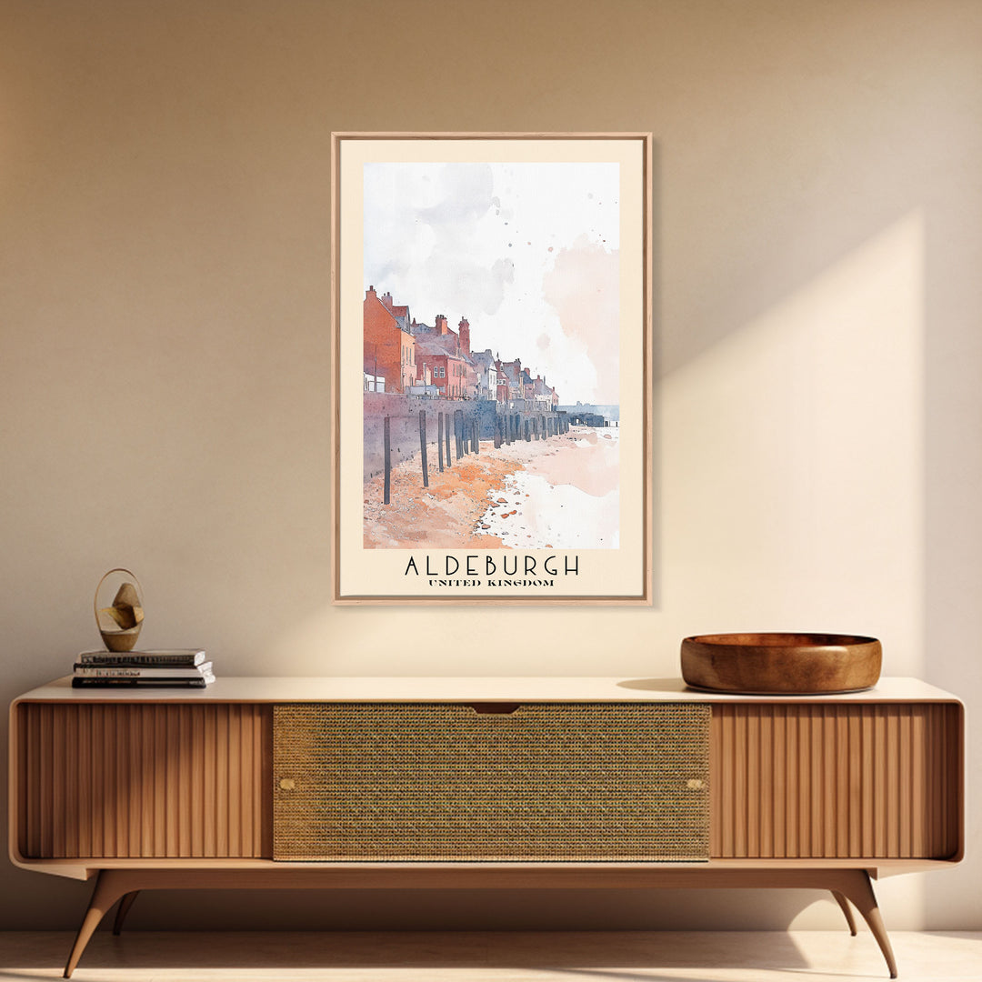 Aldeburgh, United Kingdom Watercolor Print, Vacation Gift, United Kingdom Wall Art, Vacation Wall Art, Vacatation Memories, Beach Decor, Beach Or Lakehouse Art