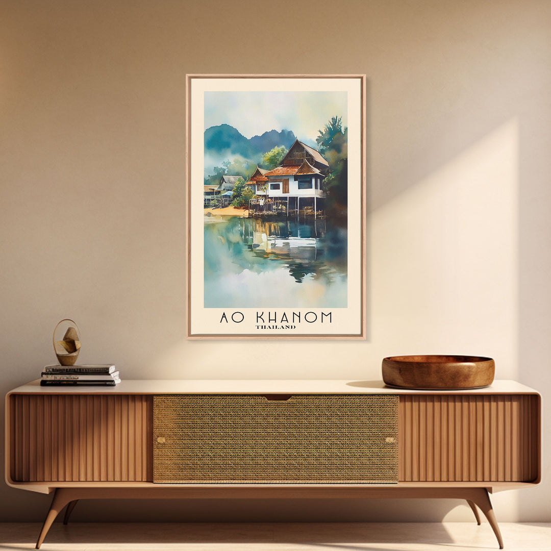 Ao Khanom, Thailand Watercolor Print, Vacation Gift, Thailand Wall Art, Vacation Wall Art, Vacatation Memories, Beach Decor, Beach Or Lakehouse Art