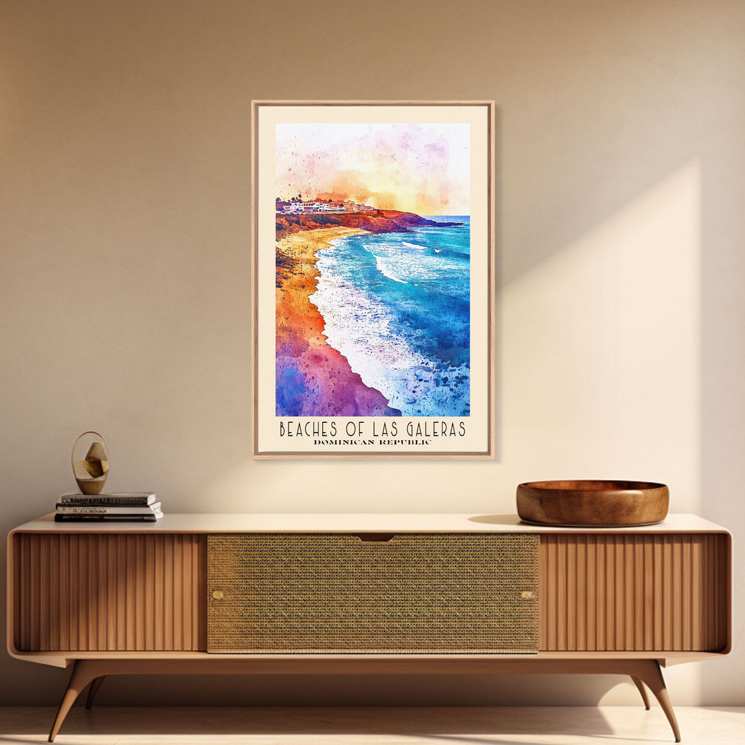 Beaches of Las Galeras, Dominican Republic Watercolor Print, Vacation Gift, Dominican Republic Wall Art, Beach Painting, Beach Decor, Beach Or Lakehouse Art