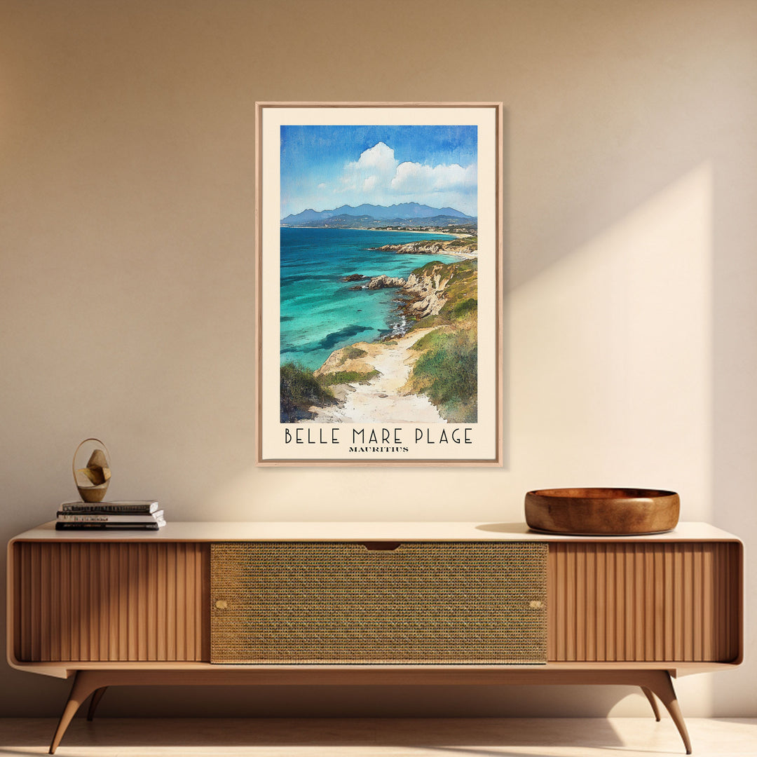 Belle Mare Plage, Mauritius Watercolor Print, Vacation Gift, Mauritius Wall Art, Beach Painting, Beach Decor, Beach Or Lakehouse Art