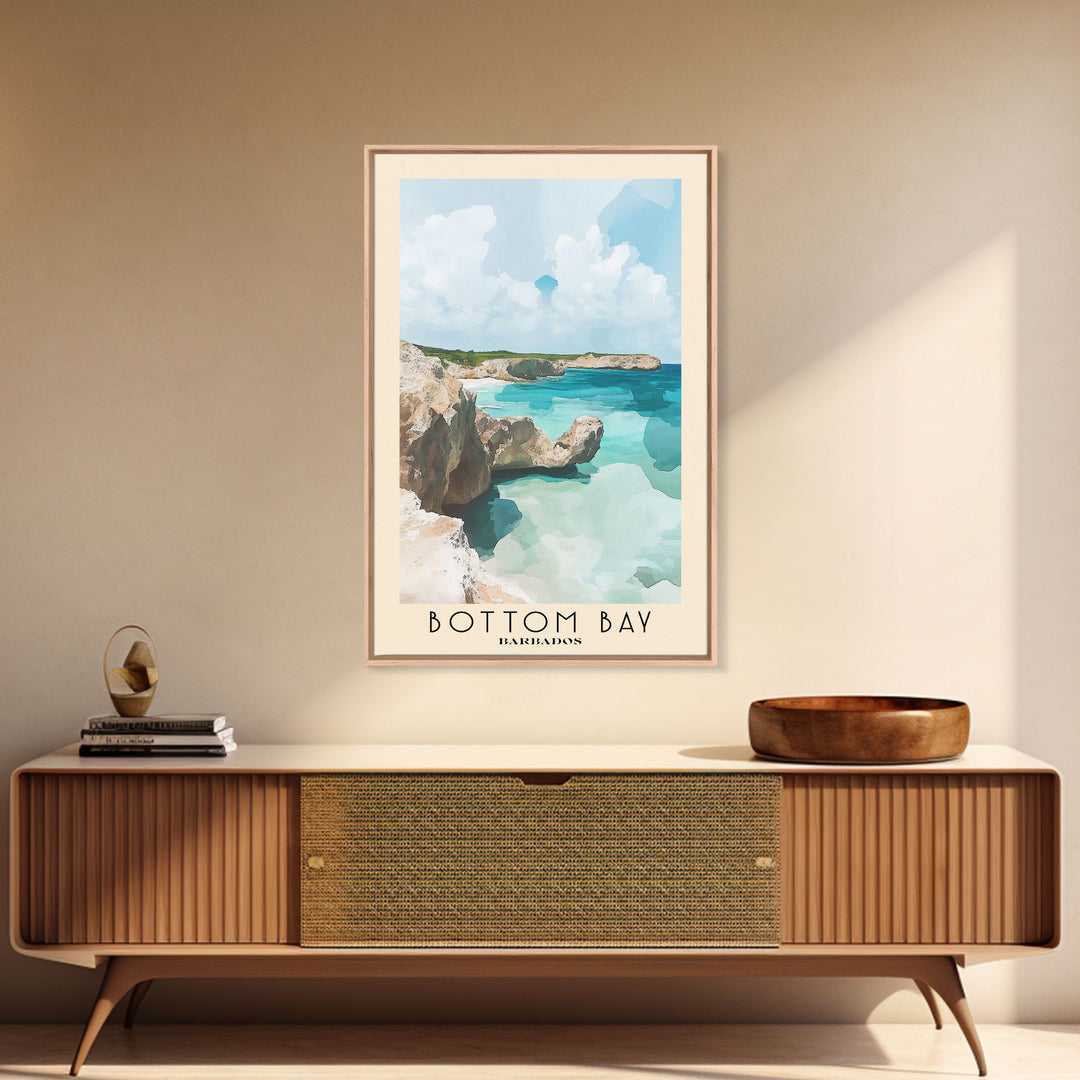 Bottom Bay, Barbados Watercolor Print, Vacation Gift, Barbados Wall Art, Vacation Wall Art, Vacatation Memories, Beach Decor, Beach Or Lakehouse Art