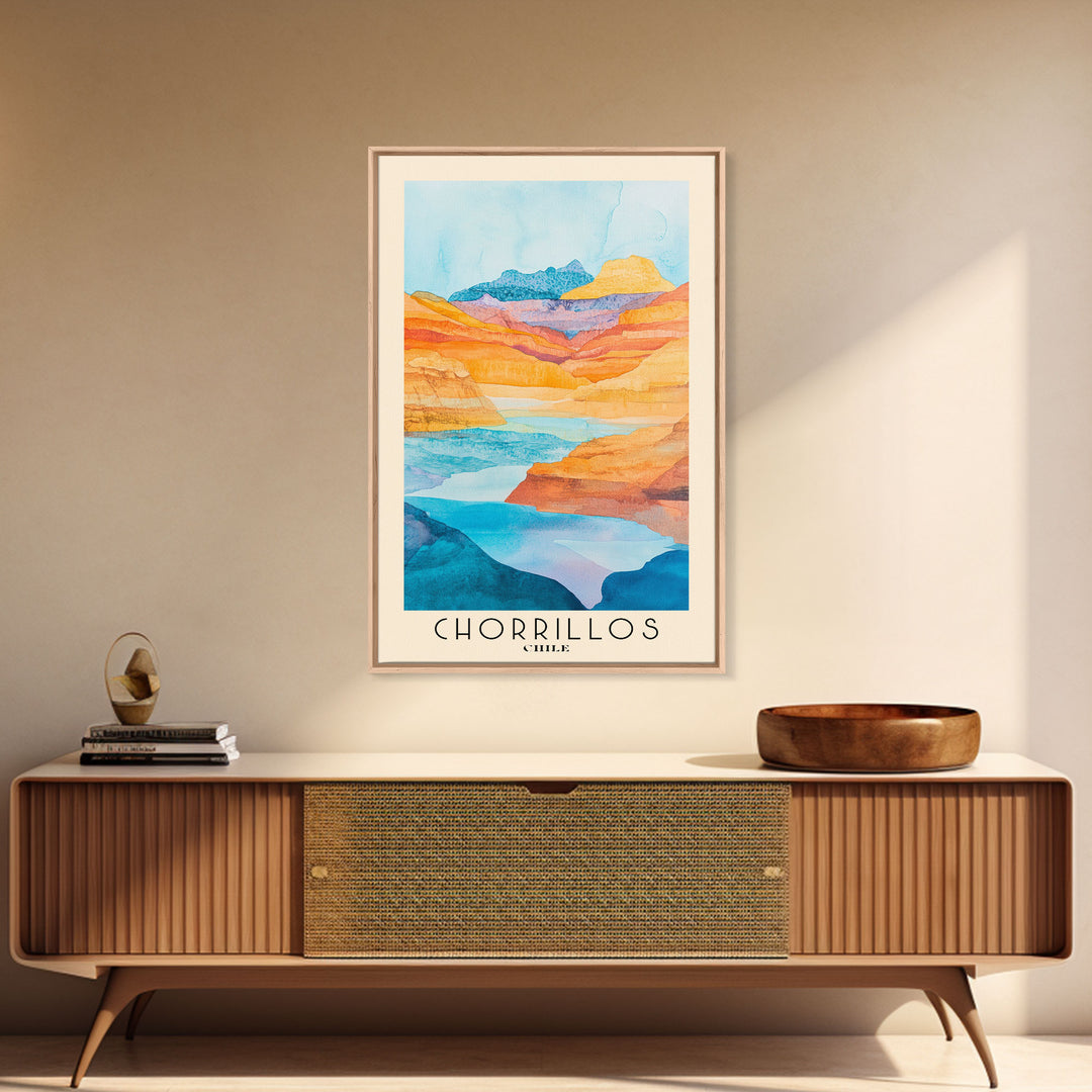 Chorrillos, Chile Watercolor Beach Print, Vacation Gift, Chile Wall Art, Beach Painting, Beach Decor, Beach Painting