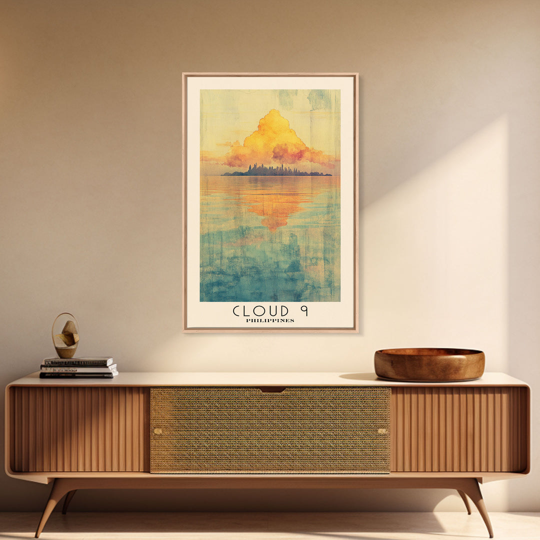 Cloud 9, Philippines Watercolor Print, Vacation Gift, Philippines Wall Art, Beach Painting, Beach Decor, Beach Or Lakehouse Art