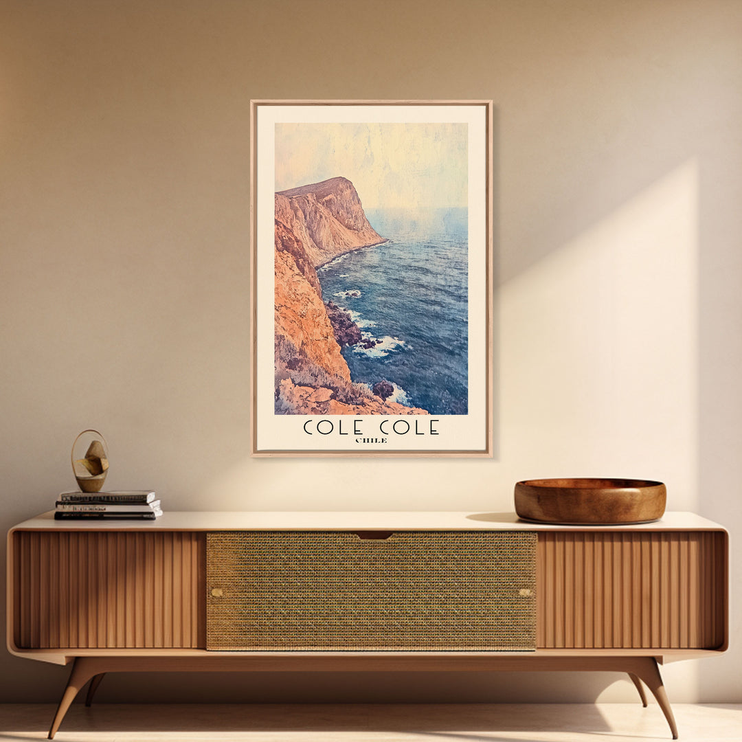 Cole Cole, Chile Watercolor Beach Print, Vacation Gift, Chile Wall Art, Beach Painting, Beach Decor, Beach Painting