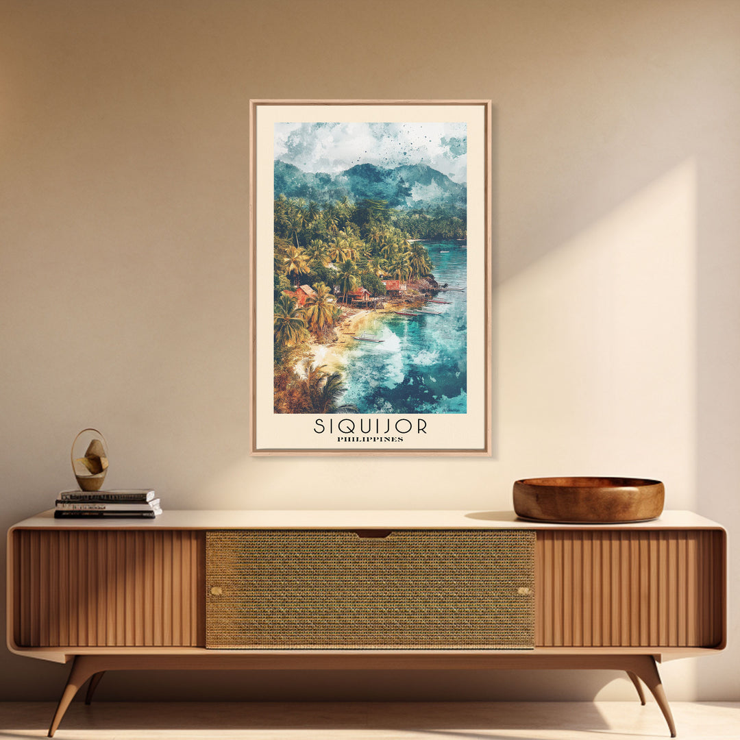 Siquijor, Philippines Watercolor Beach Print, Vacation Gift, Philippines Wall Art, Beach Painting, Beach Decor, Beach Painting