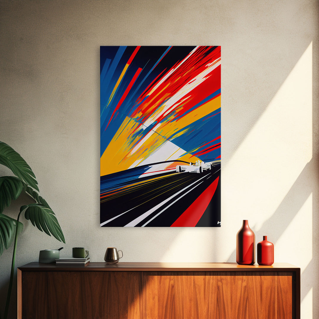 Green Mt. Fuji Japan Sunset Wall Art Canvas Print, Landscape Home Decor Painting, Nature Scene Picture, Gift for Nature Lover