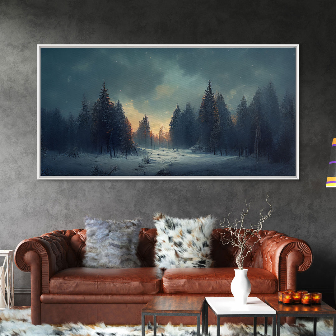 Dreamy Landscape Painting Canvas Print, country side, farmhouse decor, beautiful scenic wall art