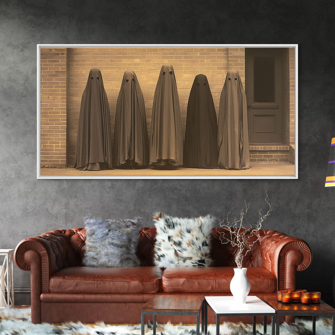 Vintage Photo Prints, Spooky Halloween Decor, Haunted Ghost Family Tintype Portrait Art, Weird and Unusual Photo Print, Gothic Halloween Art
