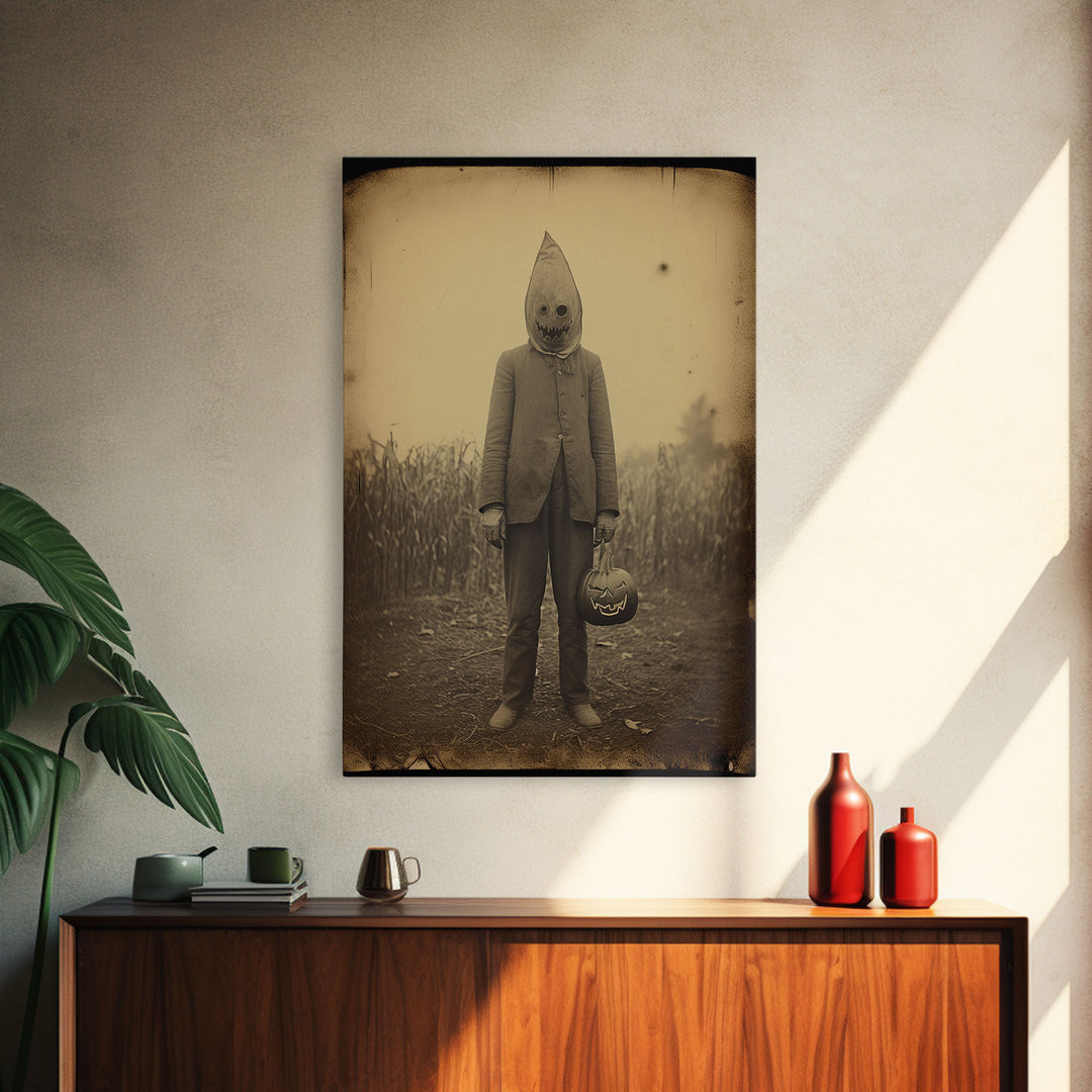 Horror Home Decor, Spooky Halloween, Creepy Wall Art, Dark Fantasy, Canvas Print, Wall Art, Vertical Print, Home Decor, Wall Decor