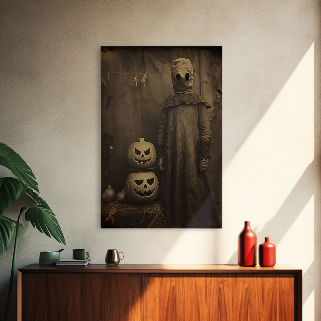 Black And White Art, Halloween Wall Art, Horror Decor, Dark Art Print, Canvas Print, Wall Art, Vertical Print, Home Decor, Wall Decor