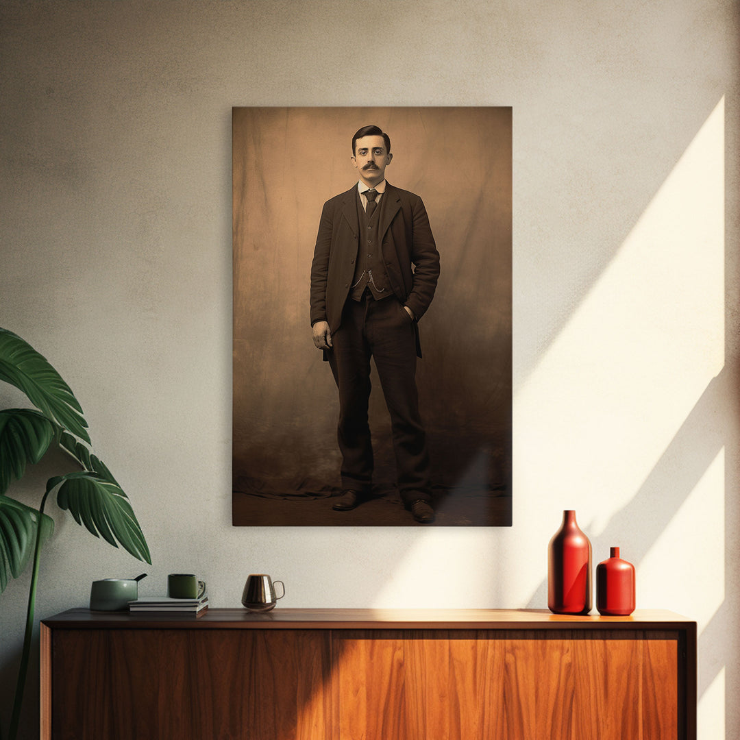 Victorian Decor, Antique Photograph, Vintage Decor, Canvas Print, Wall Art, Vertical Print, Living Room Wall Art, Rustic Wall Decor
