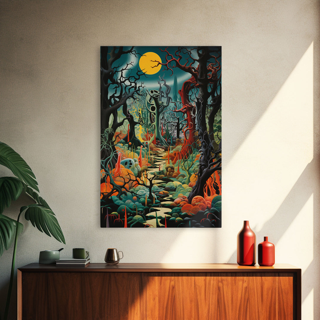 Halloween Wall Art, Spooky Room Decor, Creepy Wall Art, Canvas Print, Wall Art, Vertical Print, Horror Home Decor, Ghost Art Print