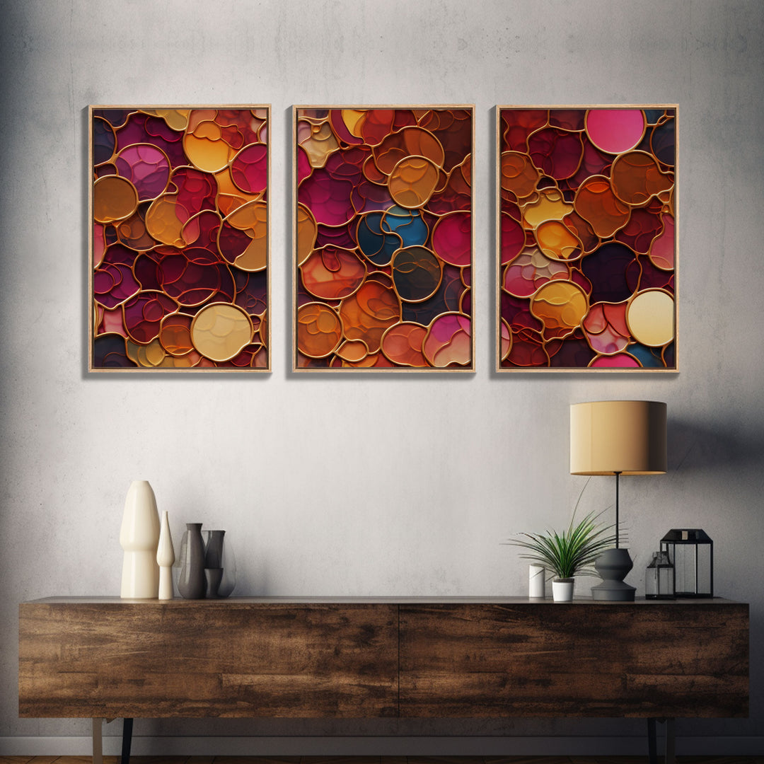 Abstract Wall Art, Colorful Wall Print, Canvas Print, Wall Art, 3 Piece Wall Art, Abstract Art Print, Modern Home Decor, Girls Room Decor