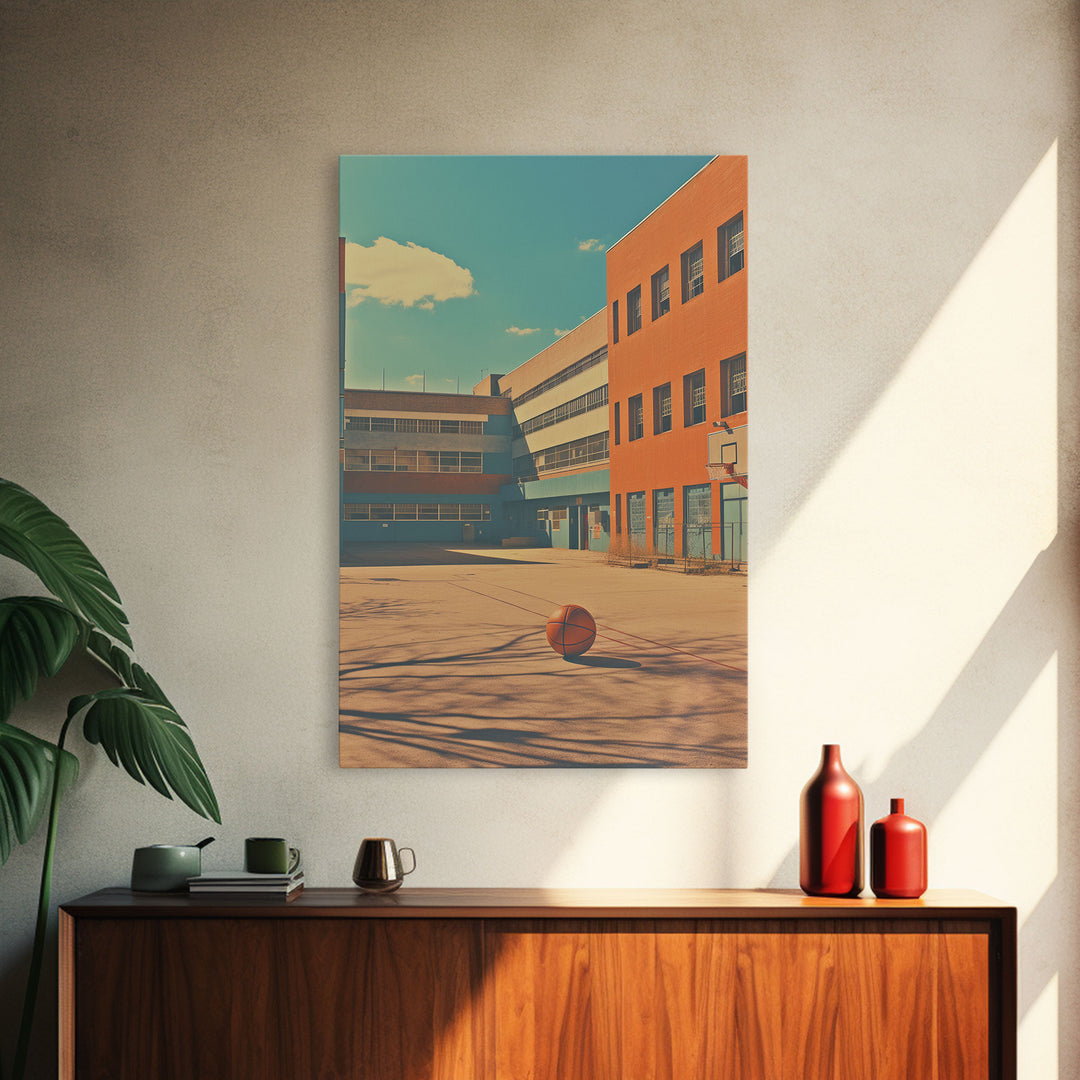 An Abandoned 1970s High School, Photography Print, Framed Canvas Print, Back To School, Liminal Art