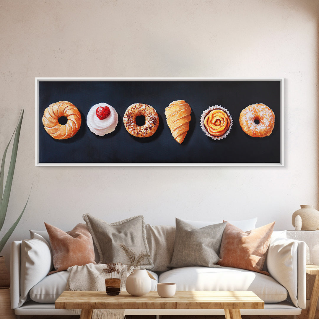 Pastries Painting Print, Bakery Wall Art, Art for Bakery, Food Painting, Kitchen Decor, Food Art, Food Paintings, Food Illustration