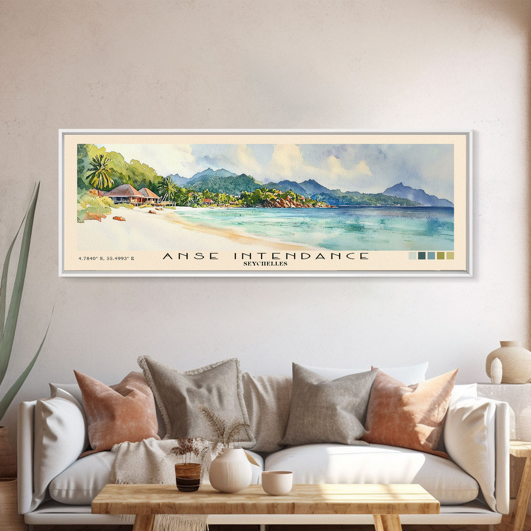 Anse Intendance, Seychelles Watercolor Print, Vacation Gift, Seychelles Wall Art, Vacation Wall Art, Vacatation Memories, Beach Decor, Beach Or Lakehouse Art