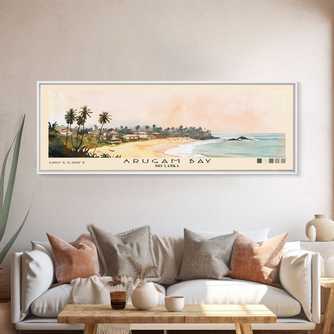 Arugam Bay, Sri Lanka Watercolor Print, Vacation Gift, Sri Lanka Wall Art, Vacation Wall Art, Vacatation Memories, Beach Decor, Beach Or Lakehouse Art
