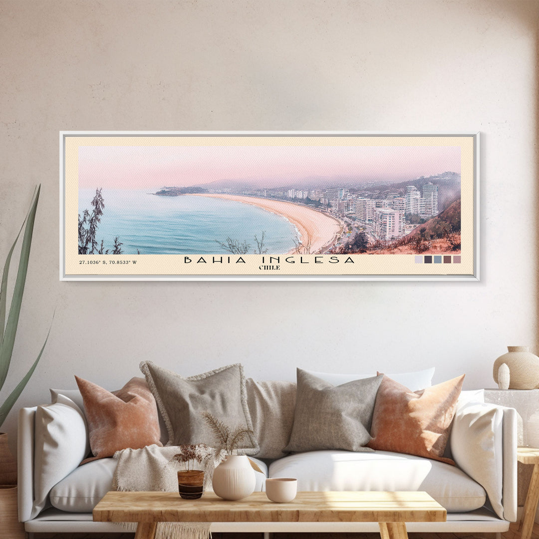 Bahia Inglesa, Chile Watercolor Print, Vacation Gift, Chile Wall Art, Vacation Wall Art, Vacatation Memories, Beach Decor, Beach Or Lakehouse Art