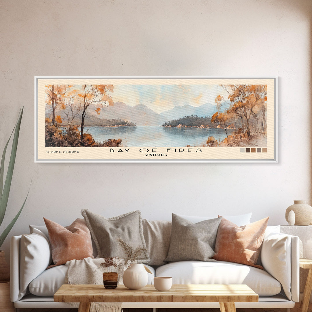 Bay of Fires, Australia Watercolor Print, Vacation Gift, Australia Wall Art, Vacation Wall Art, Vacatation Memories, Beach Decor, Beach Or Lakehouse Art
