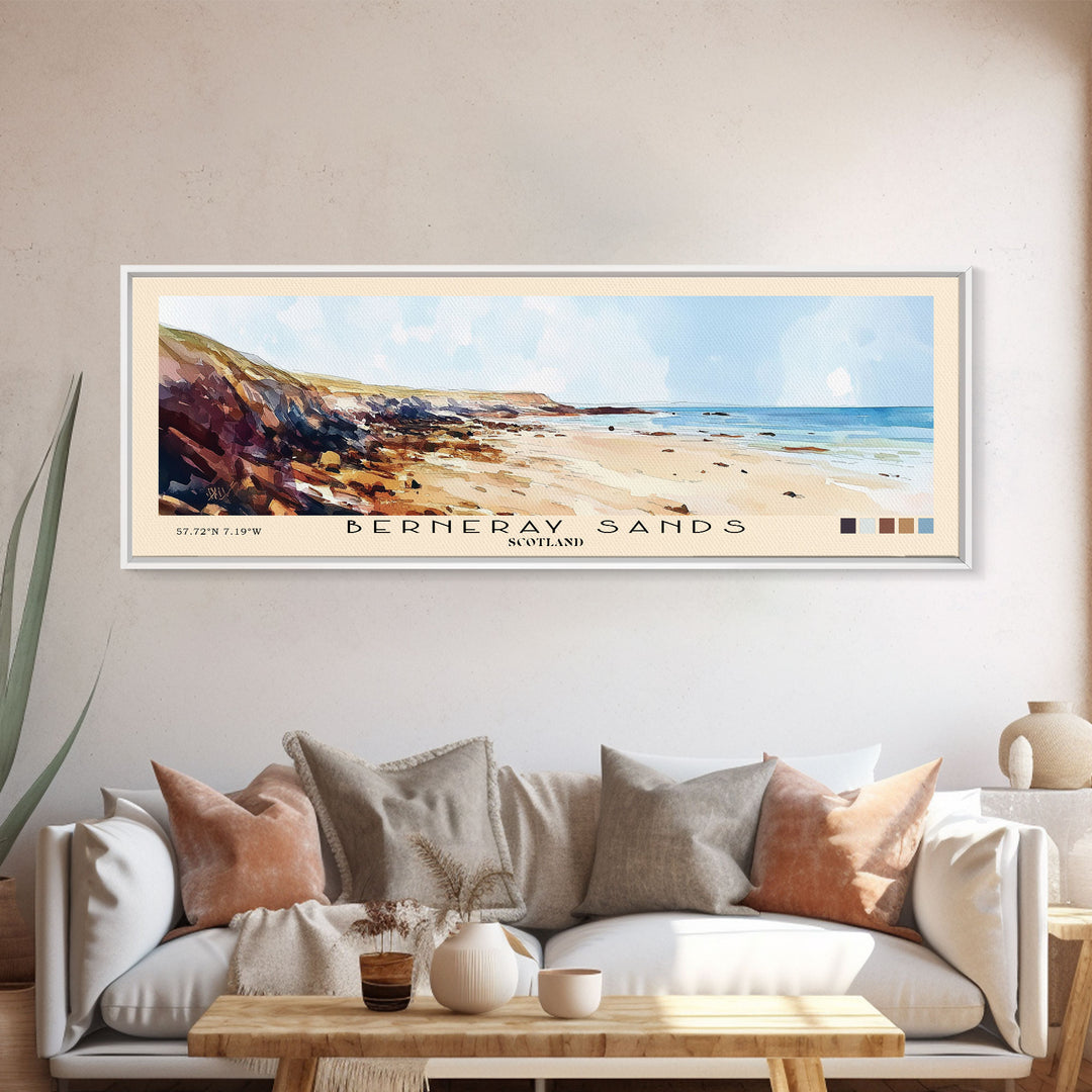 Berneray Sands, Scotland Watercolor Print, Vacation Gift, Scotland Wall Art, Vacation Wall Art, Vacatation Memories, Beach Decor, Beach Or Lakehouse Art