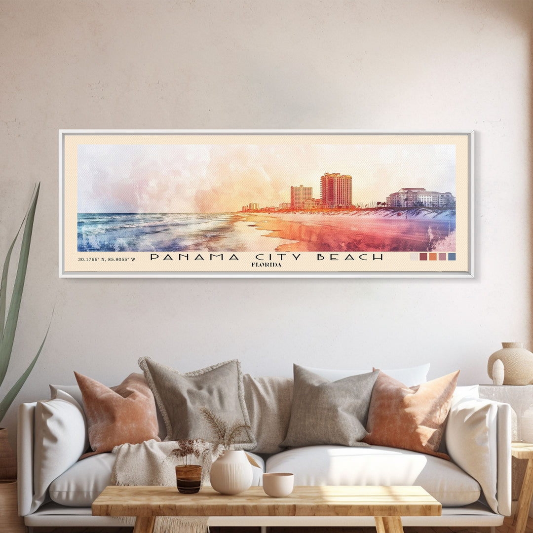 Panama City Beach, Florida Watercolor Print, Vacation Gift, Florida Wall Art, Vacation Wall Art, Vacatation Memories, Beach Decor, Beach Or Lakehouse Art