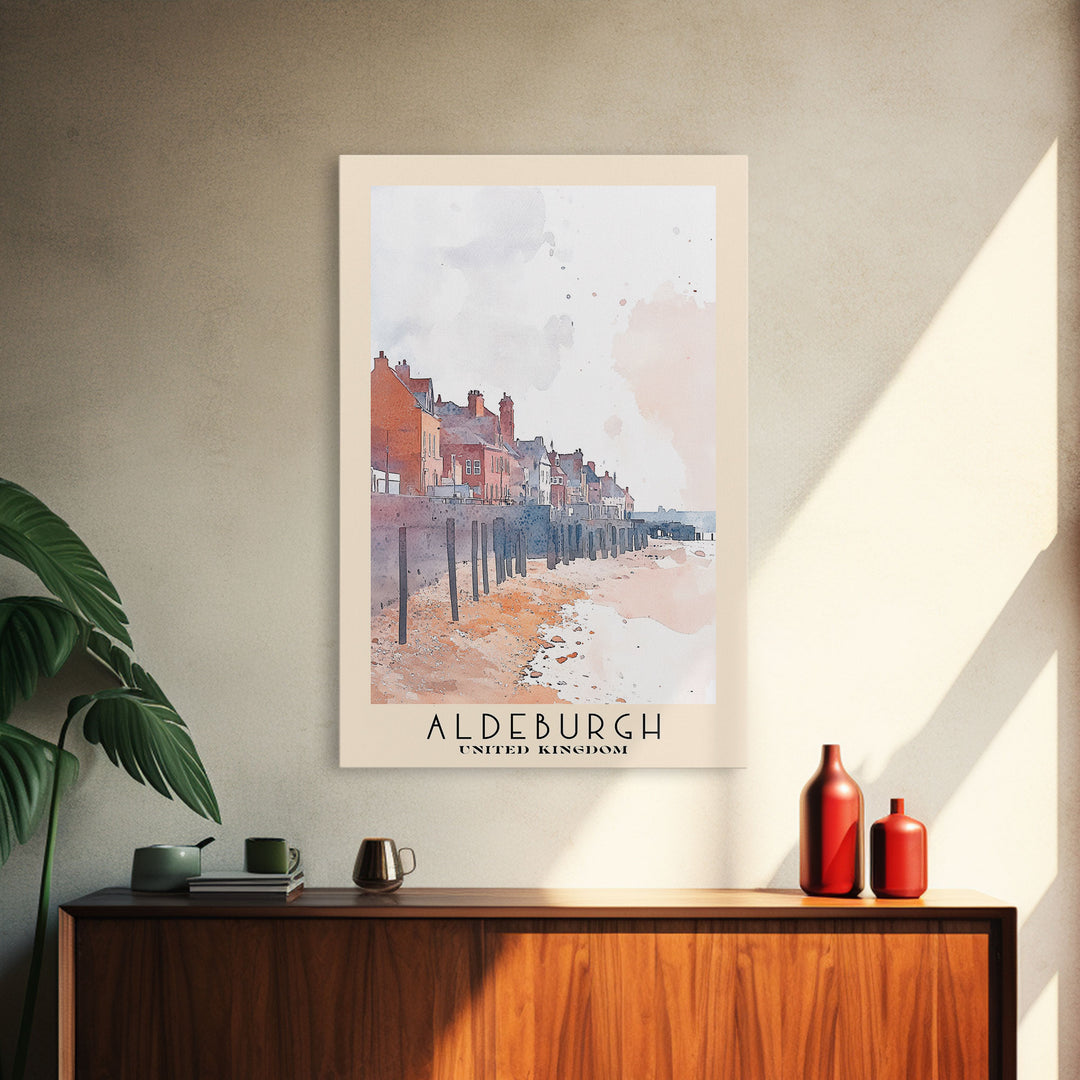 Aldeburgh, United Kingdom Watercolor Print, Vacation Gift, United Kingdom Wall Art, Vacation Wall Art, Vacatation Memories, Beach Decor, Beach Or Lakehouse Art
