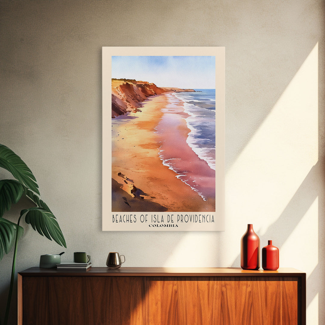 Beaches of Isla de Providencia, Colombia Watercolor Print, Vacation Gift, Colombia Wall Art, Vacation Wall Art, Vacatation Memories, Beach Decor, Beach Or Lakehouse Art
