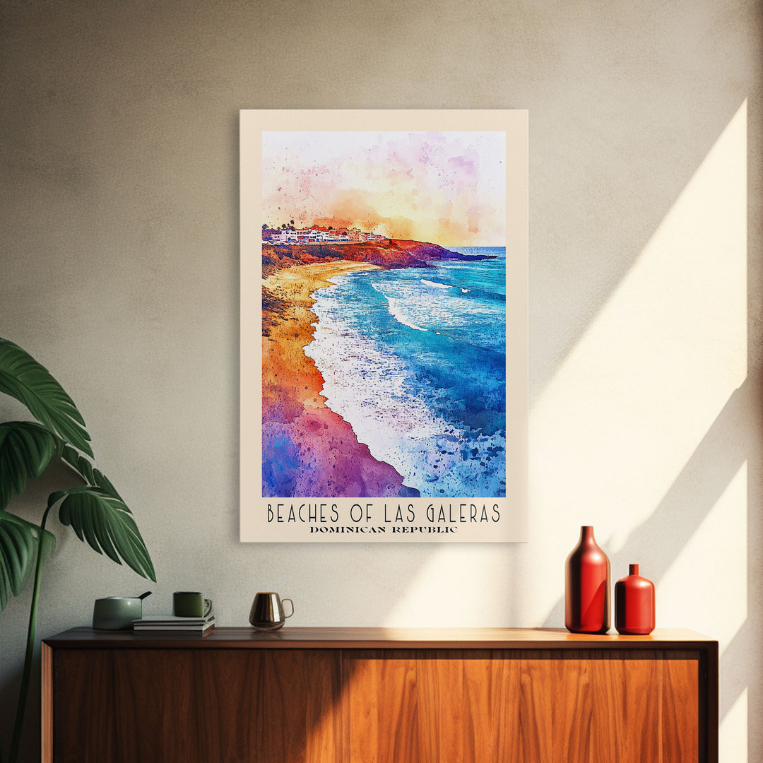 Beaches of Las Galeras, Dominican Republic Watercolor Print, Vacation Gift, Dominican Republic Wall Art, Beach Painting, Beach Decor, Beach Or Lakehouse Art