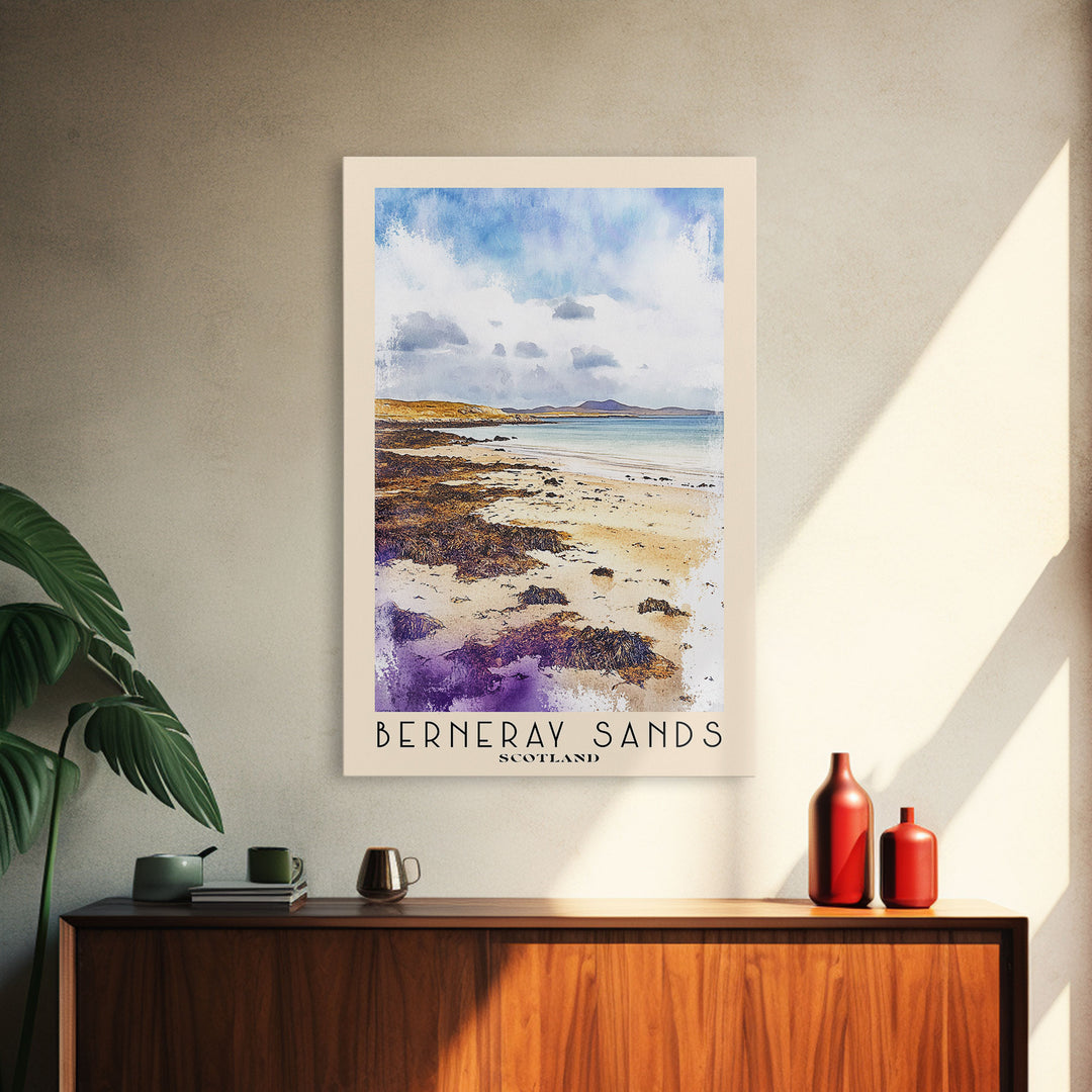Berneray Sands, Scotland Watercolor Print, Vacation Gift, Scotland Wall Art, Vacation Wall Art, Vacatation Memories, Beach Decor, Beach Or Lakehouse Art