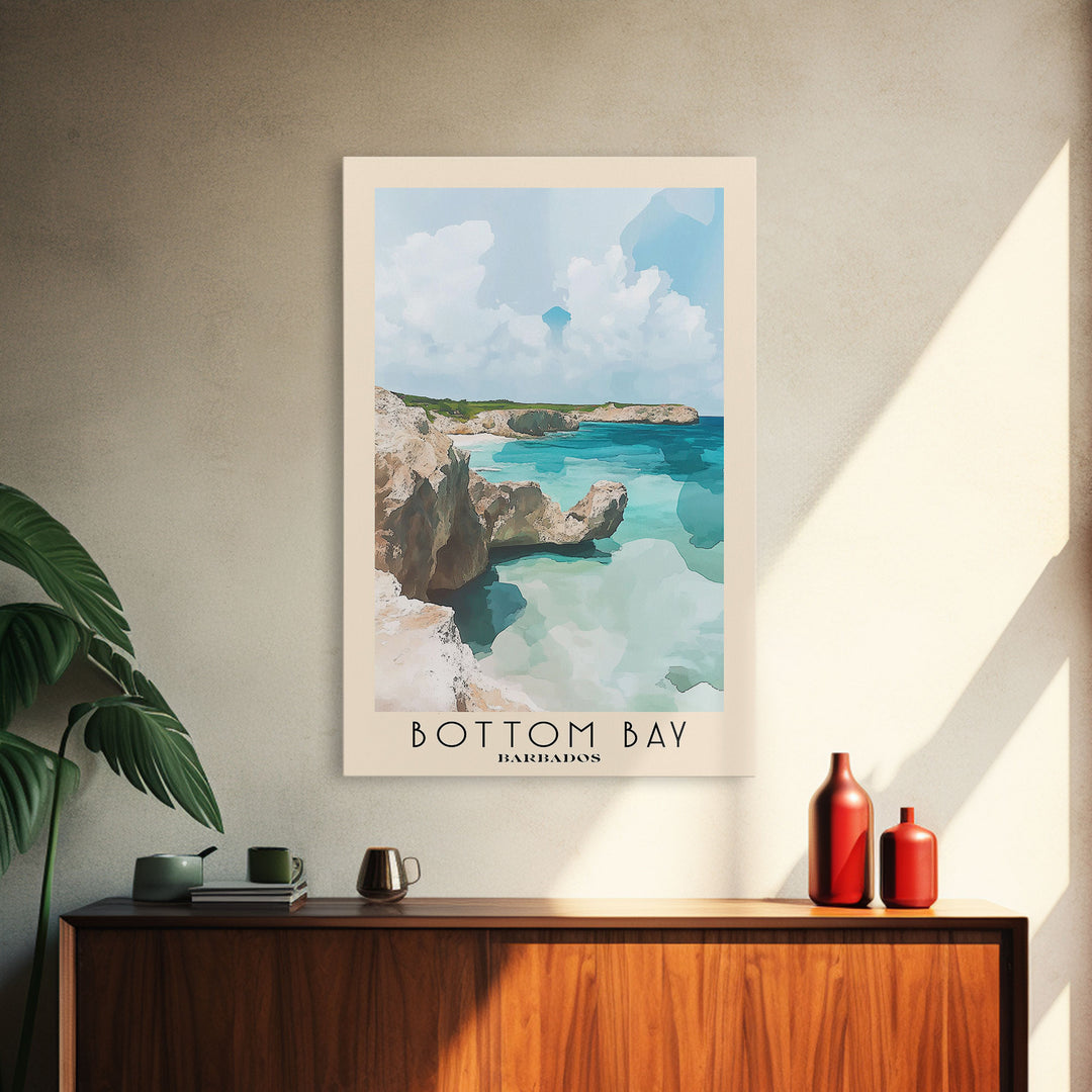 Bottom Bay, Barbados Watercolor Print, Vacation Gift, Barbados Wall Art, Vacation Wall Art, Vacatation Memories, Beach Decor, Beach Or Lakehouse Art
