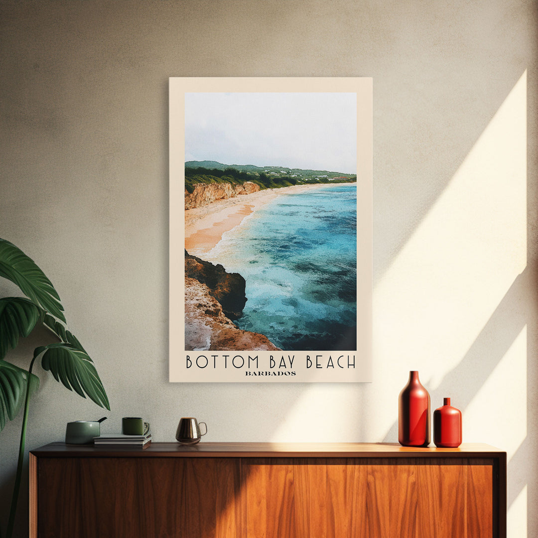 Bottom Bay Beach, Barbados Watercolor Print, Vacation Gift, Barbados Wall Art, Beach Painting, Beach Decor, Beach Or Lakehouse Art