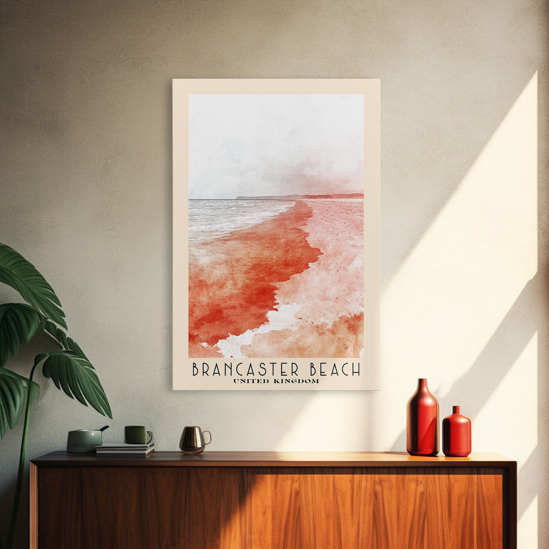 Brancaster Beach, United Kingdom Watercolor Print, Vacation Gift, United Kingdom Wall Art, Beach Painting, Beach Decor, Beach Or Lakehouse Art