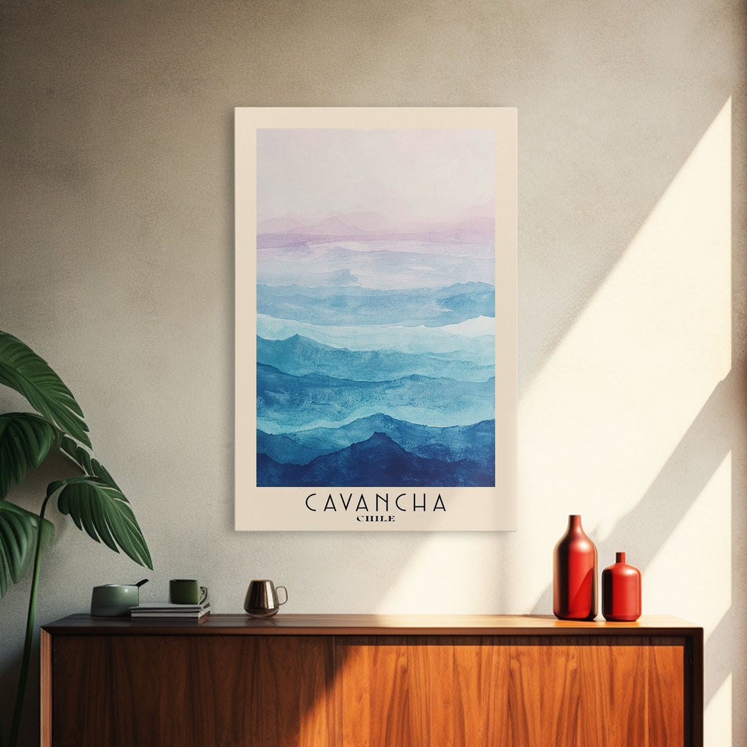 Cavancha, Chile Watercolor Print, Vacation Gift, Chile Wall Art, Vacation Wall Art, Vacatation Memories, Beach Decor, Beach Or Lakehouse Art