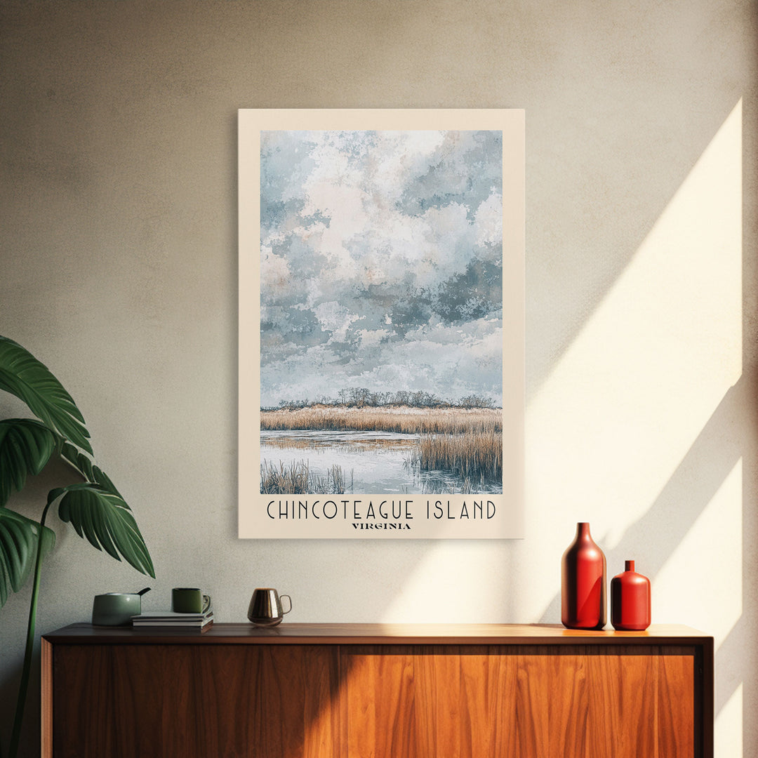 Chincoteague Island, Virginia Watercolor Print, Vacation Gift, Virginia Wall Art, Beach Painting, Beach Decor, Beach Or Lakehouse Art
