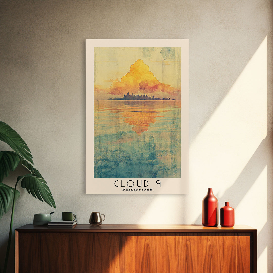 Cloud 9, Philippines Watercolor Print, Vacation Gift, Philippines Wall Art, Beach Painting, Beach Decor, Beach Or Lakehouse Art