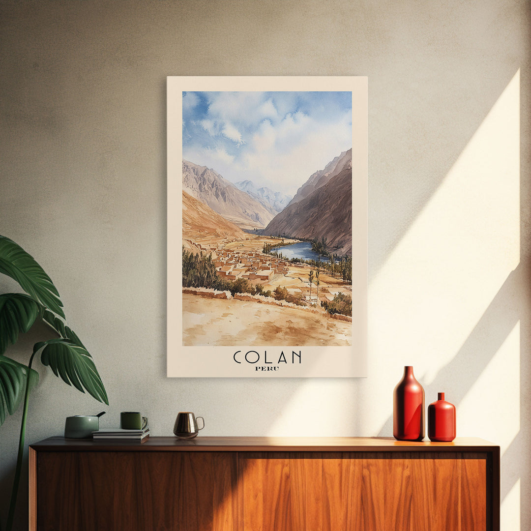 Colan, Peru Watercolor Print, Vacation Gift, Peru Wall Art, Beach Painting, Beach Decor, Beach Or Lakehouse Art