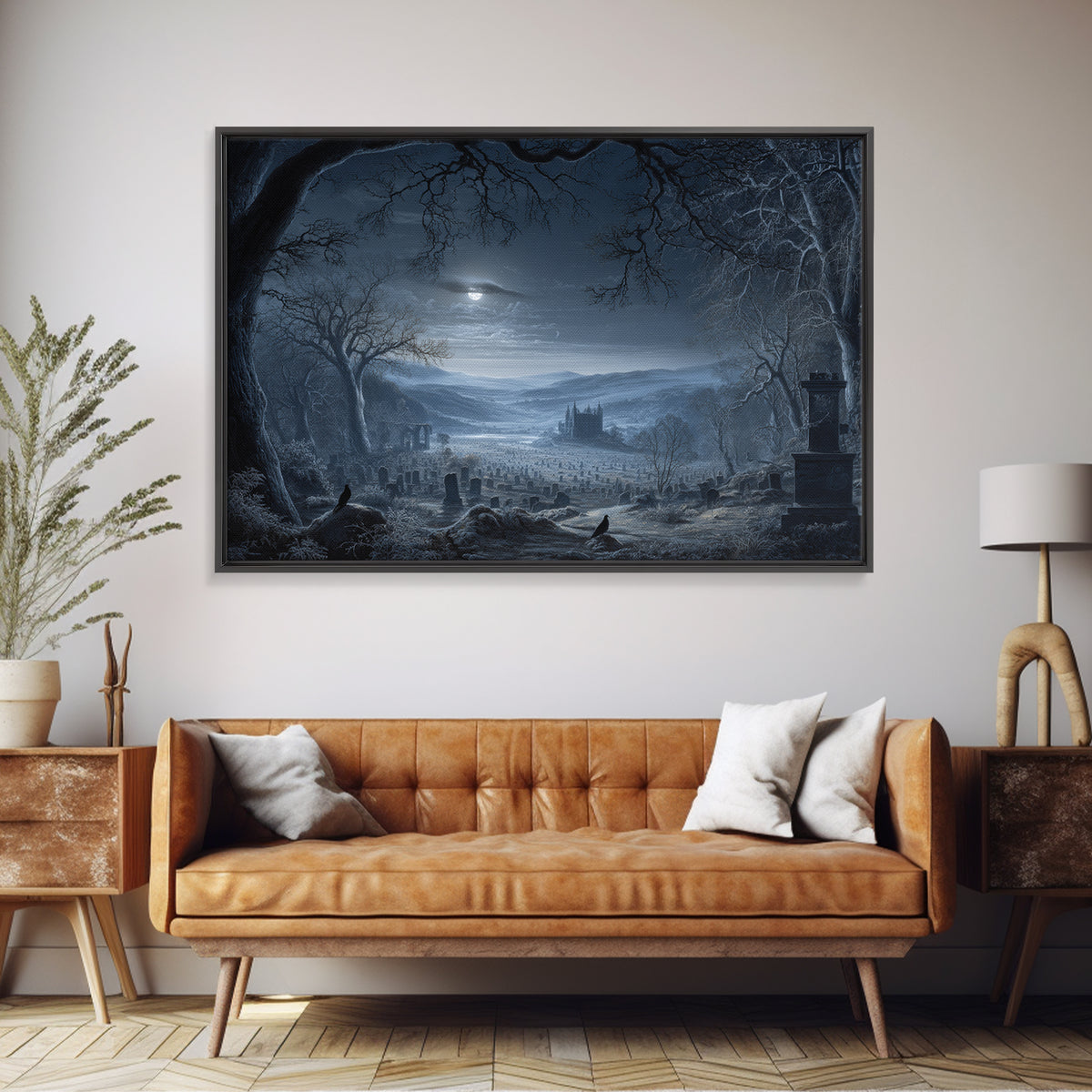 The Antique Spirit Board, Romantic Gothic Landscape, Landscape Wall Art, Dark Fantasy Wall Art, Framed Canvas Print