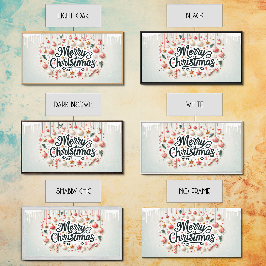 Merry Christmas Sign - Christmas Decor - Framed Canvas Print Sign - Canvas Sign - Xmas Decor - Holiday Decor