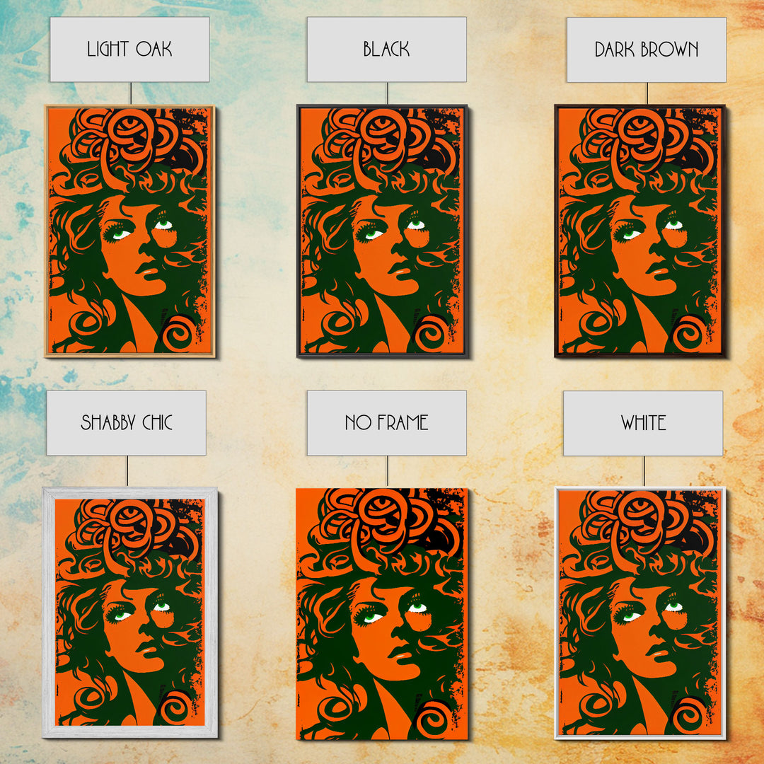 Nordic Medusa Pop Art Canvas Print, Classic Portrait Posters and Prints, Canvas for Living Room Home Decor, ready to hang canvas print