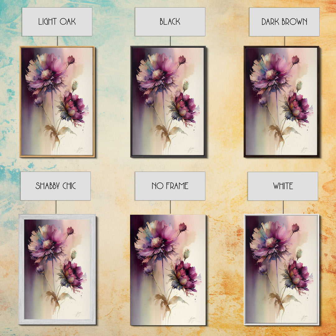 Vintage Style Framed Canvas Art // Vintage Floral Print // Vintage White Roses Painting // Still Life Botanical Farmhouse print // Flower